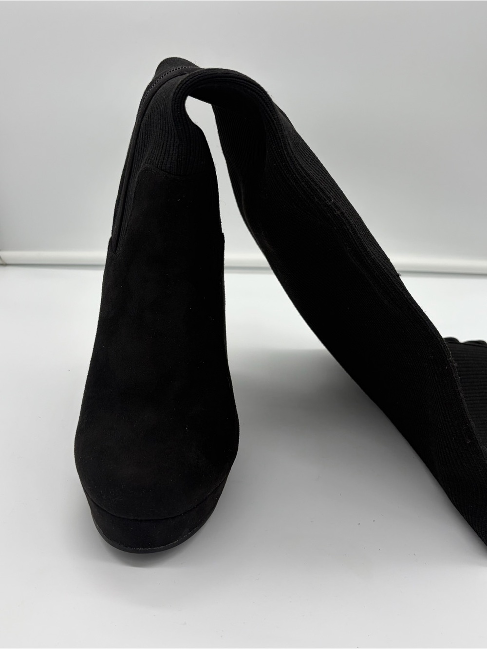 Women's Black Stretch Sock Booties